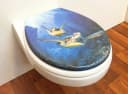 ADOB WC-Sitz Schildkröte Blau/Weiß mit Absenkautomatik Bild 1