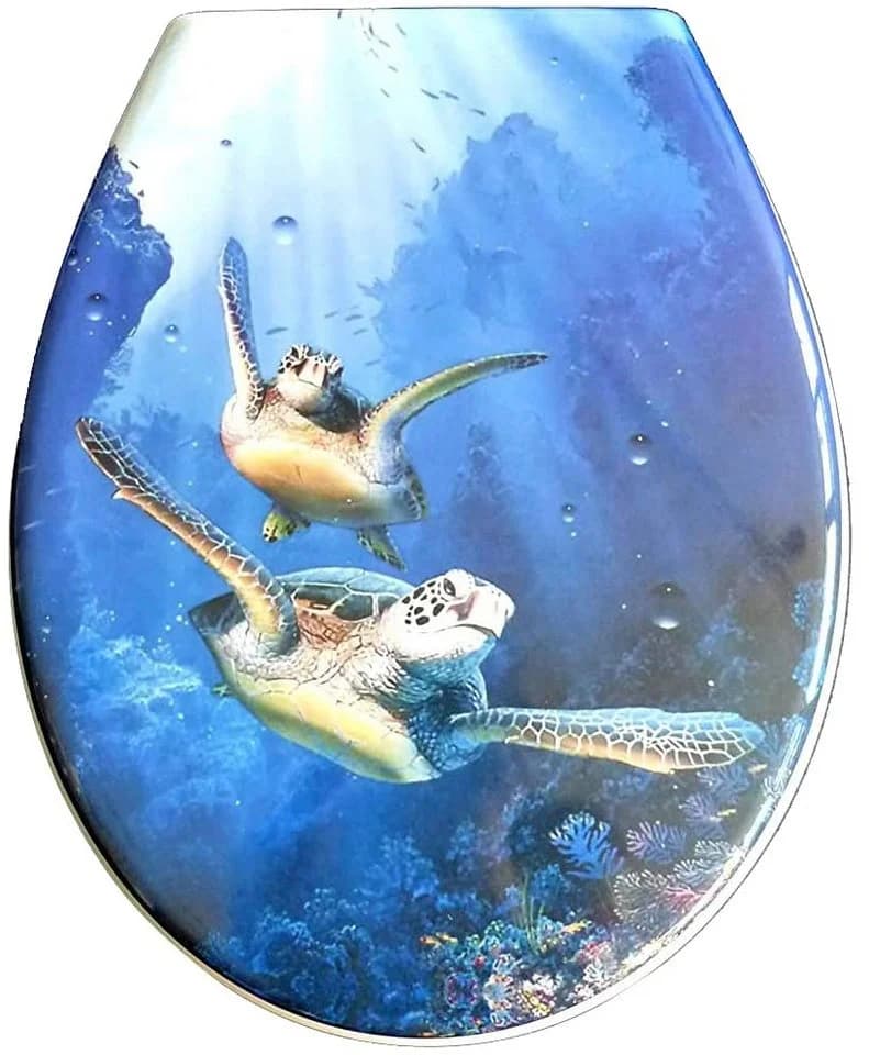 ADOB WC-Sitz Schildkröte Blau/Weiß mit Absenkautomatik - Bild 2