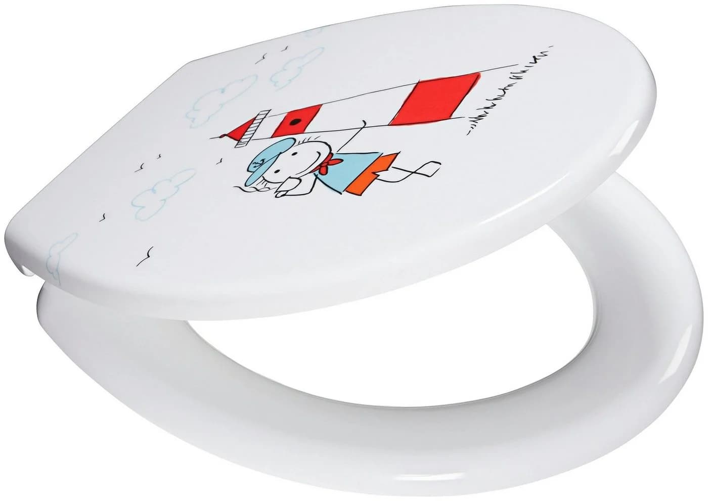 ADOB WC-Sitz Leuchtturm Bunt Weiß mit SoftClose - Bild 4