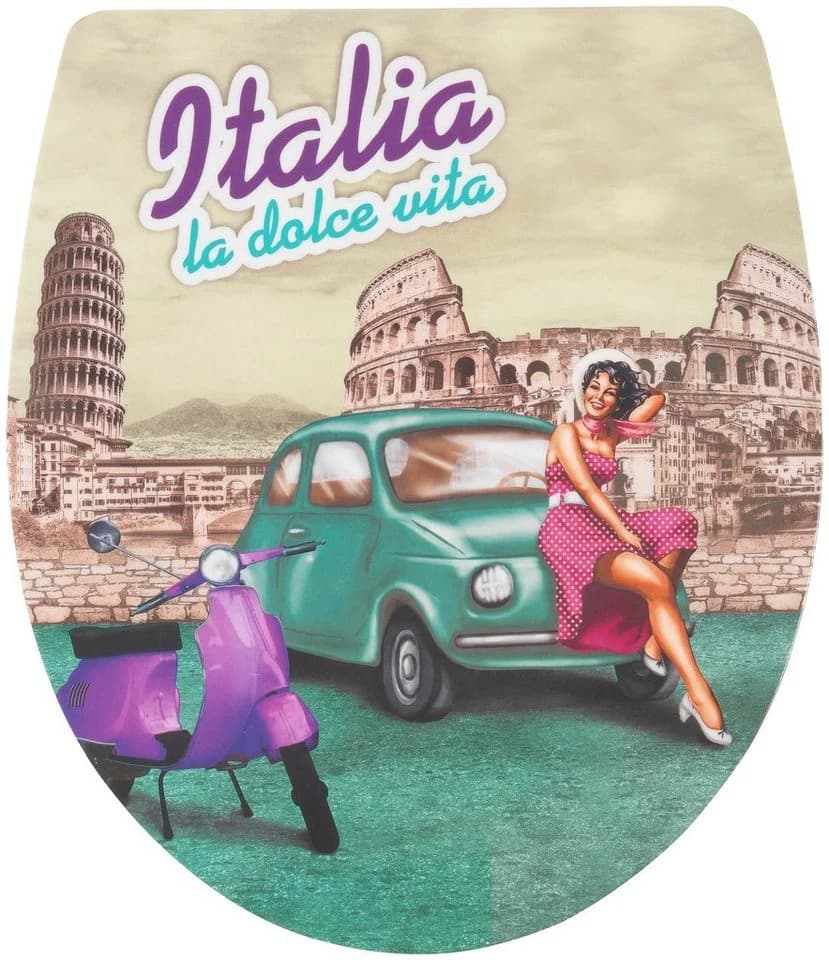 ADOB WC-Sitz Italia la dolce vita Bunt Grau mit Absenkautomatik - Bild 2