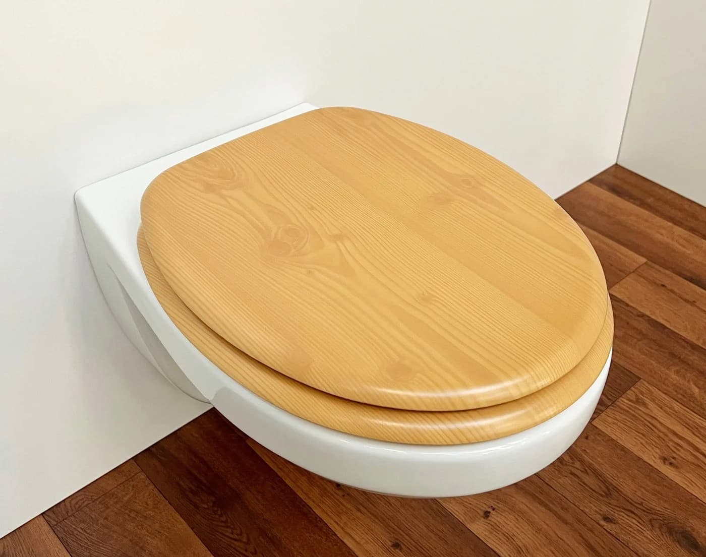 ADOB WC-Sitz Kieferfarben Stabil mit Messing Scharnieren - Bild 1