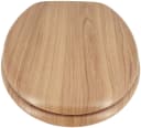 ADOB WC-Sitz Nussbaum Stabil mit Messing Scharnieren Bild 2