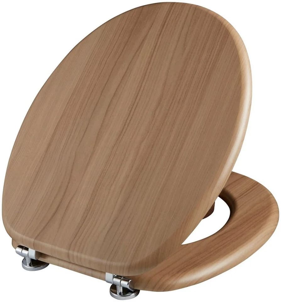 ADOB WC-Sitz Nussbaum Stabil mit Messing Scharnieren - Bild 4