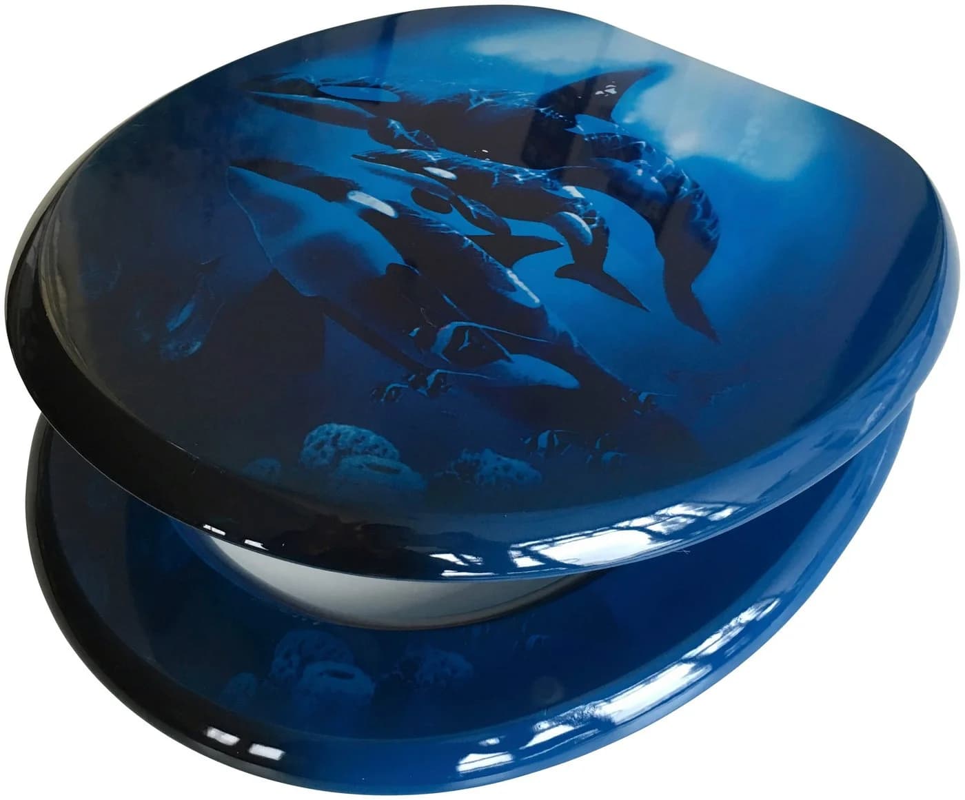 WC-Sitz ADOB Wale Blau Oval Hochglanz - Bild 2