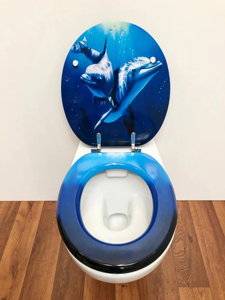 ADOB WC-Sitz Delfin Blau Hochglanz - Bild 4