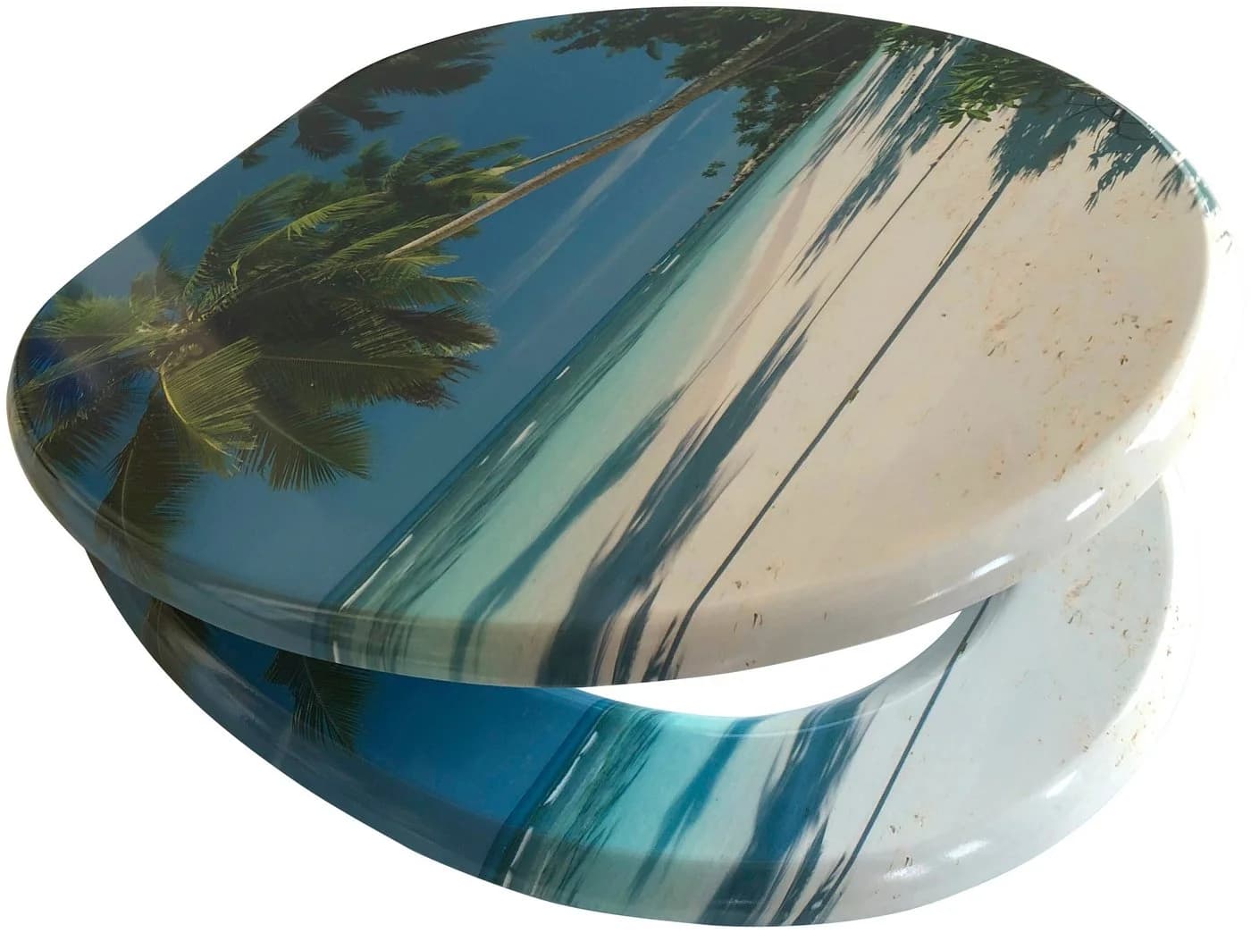 ADOB WC-Sitz Koh Samui Blau MDF Hochglanz