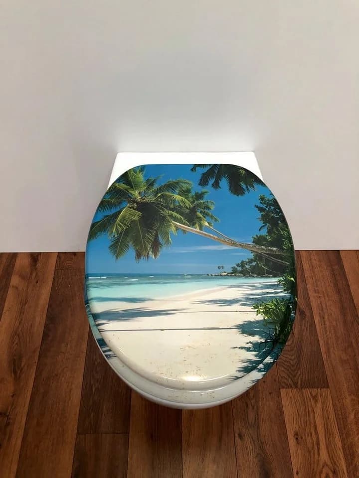 ADOB WC-Sitz Koh Samui Blau MDF Hochglanz - Bild 5