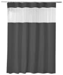ADOB Duschvorhang Schwarz PEVA 180x200cm mit 12 Ringen Bild 2