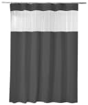 ADOB Duschvorhang Schwarz PEVA 180x200cm mit 12 Ringen Bild 3