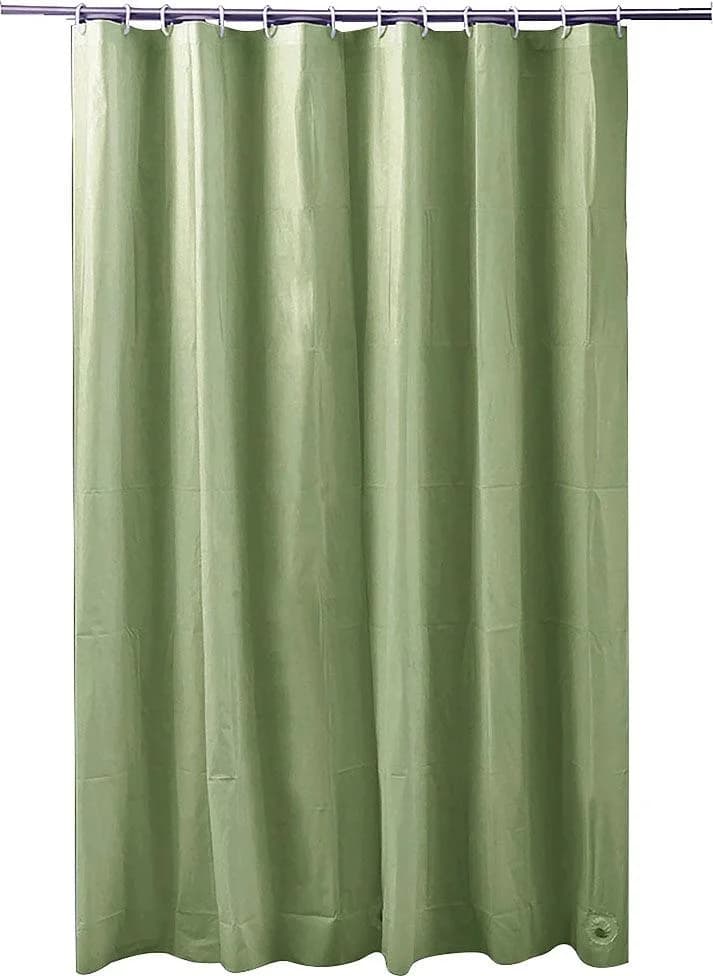 ADOB Duschvorhang Olivgrün PEVA 180x200 cm mit 12 Ringen
