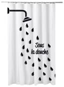 ADOB Duschvorhang Schwarz-Weiß Polyester 180x200cm Bild 2