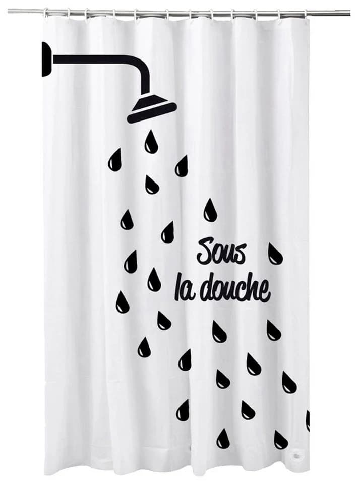 ADOB Duschvorhang Schwarz-Weiß Polyester 180x200cm - Bild 2
