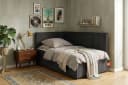 KONSIMO Boxspringbett ROTI Grau mit Bettkasten Bild 1