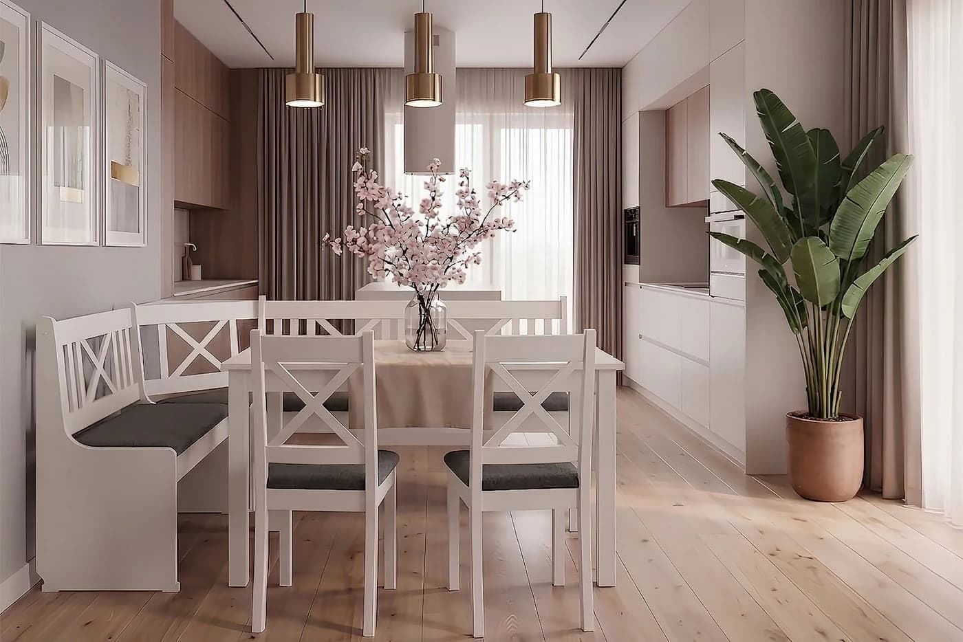 KONSIMO® Eckbankgruppe CULIO Küchenbank, Sitzgruppe, Massives Erlenholz, Landhaus