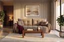 KONSIMO NILO 3-Sitzer Schlafsofa mit Bettkasten und Wellenunterfederung Beige Bild 2