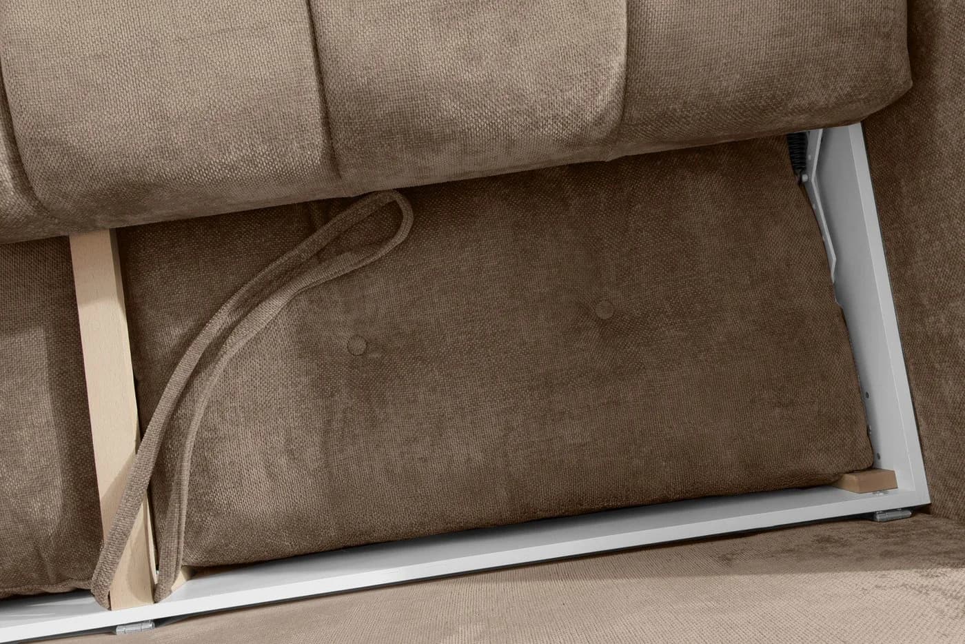 KONSIMO NILO 3-Sitzer Schlafsofa mit Bettkasten und Wellenunterfederung Beige - Bild 5