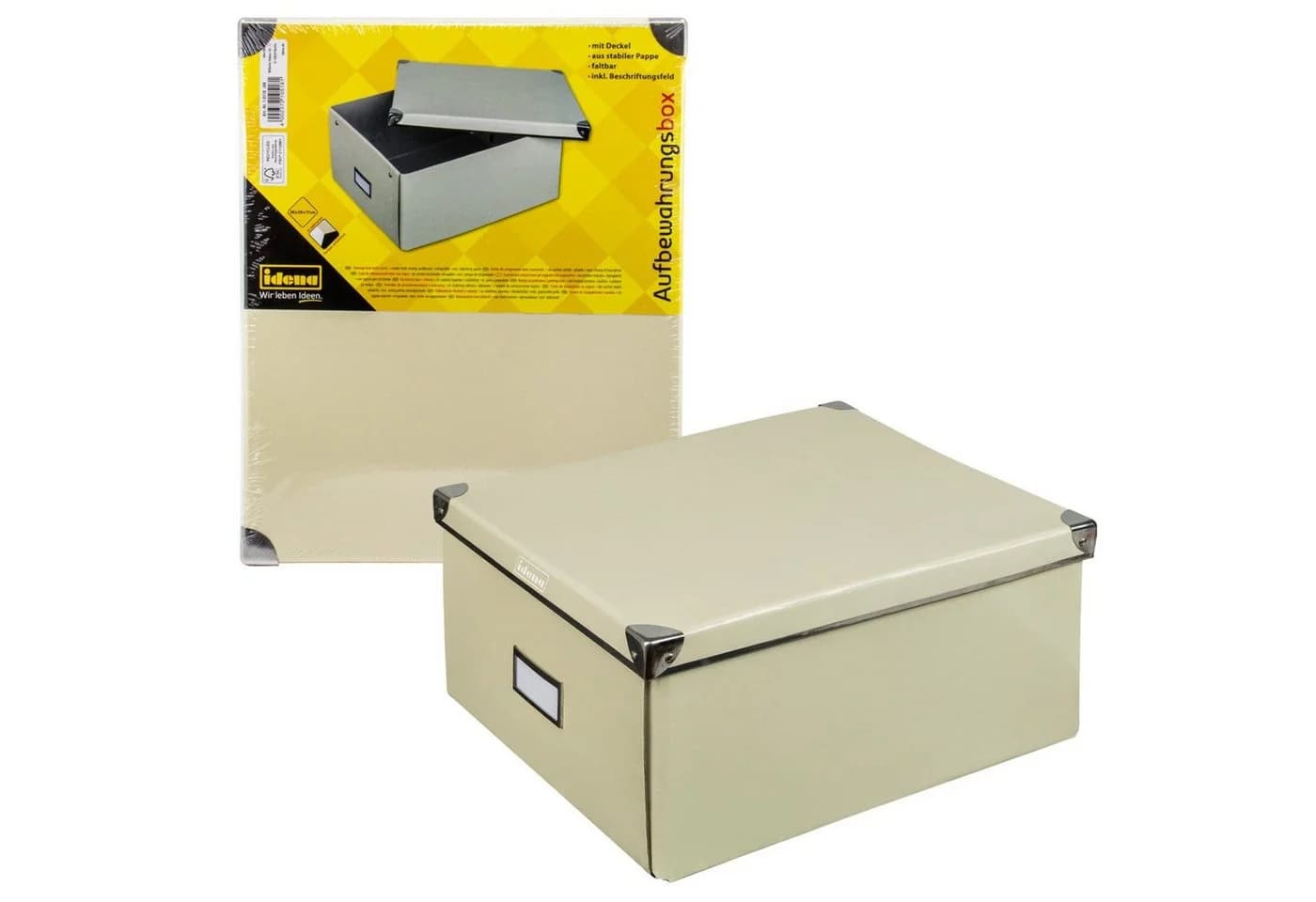 Idena Aufbewahrungsbox 10518 aus stabilem Karton mit Metallverstärkung - Bild 2