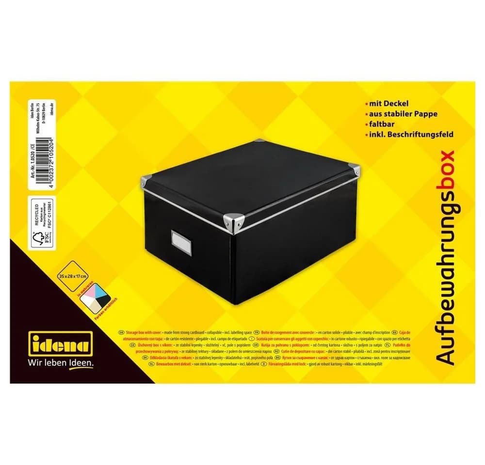 Idena Aufbewahrungsbox 10520 - Faltbare Kartonbox mit Metallverstärkung - Bild 5
