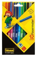 Idena Fasermaler 12er Set Bunt mit 2 mm Spitze Bild 2
