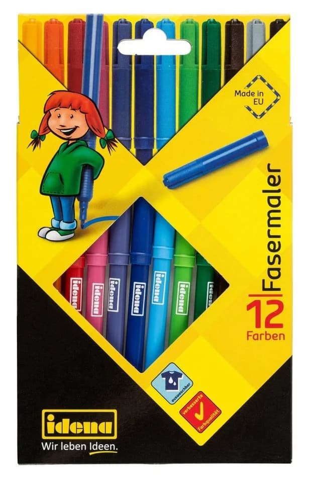 Idena Fasermaler 12er Set Bunt mit 2 mm Spitze - Bild 2