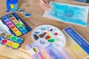 Idena Malpalette 622044 - Mischpalette aus Kunststoff, mit Griffloch und 10 Mischfeldern Bild 4