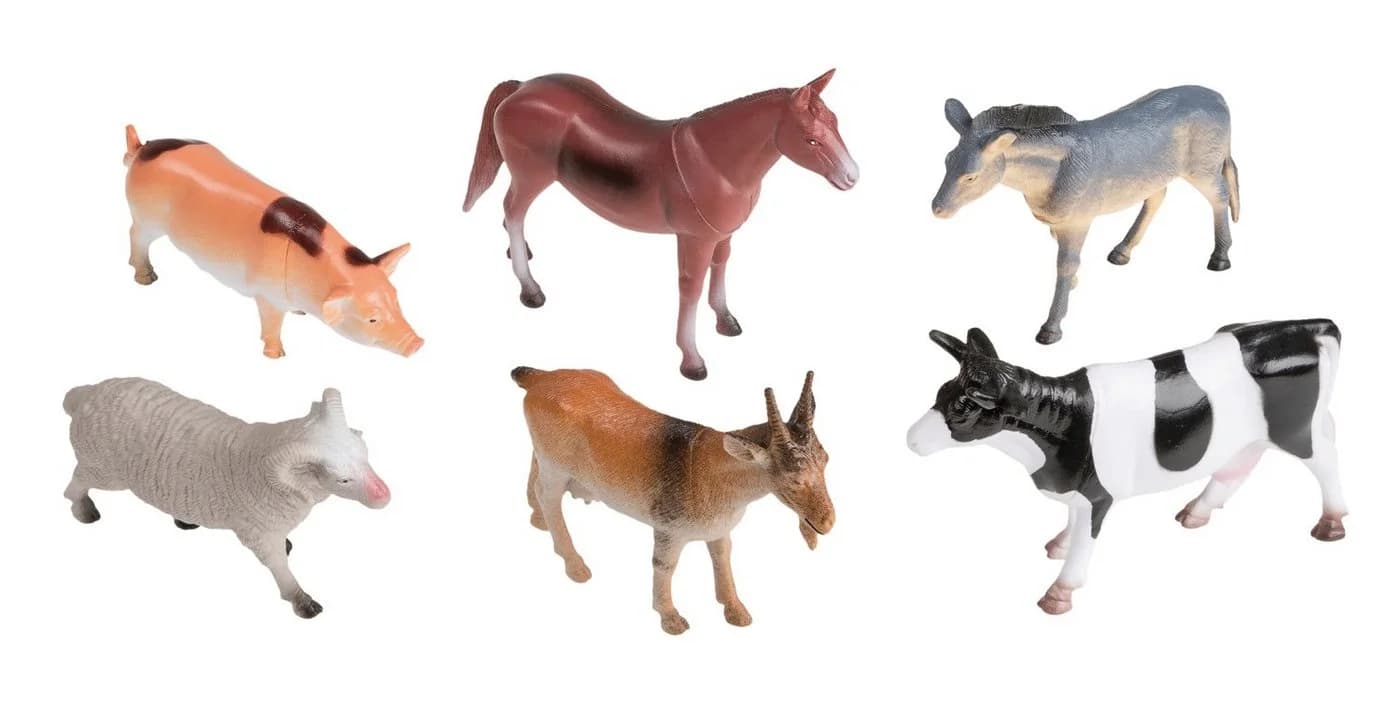 Idena Spielfigurenset 6 Farmtiere Bunt Kunststoff - Bild 2