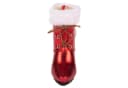 Idena Nikolausstiefel Lady Deko Rot mit Flockrand Bild 3