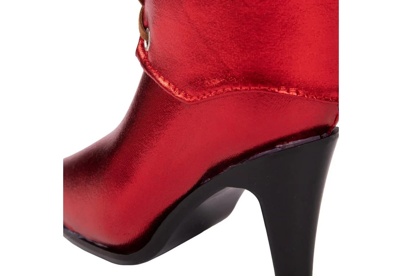 Idena Nikolausstiefel Lady Deko Rot mit Flockrand - Bild 5