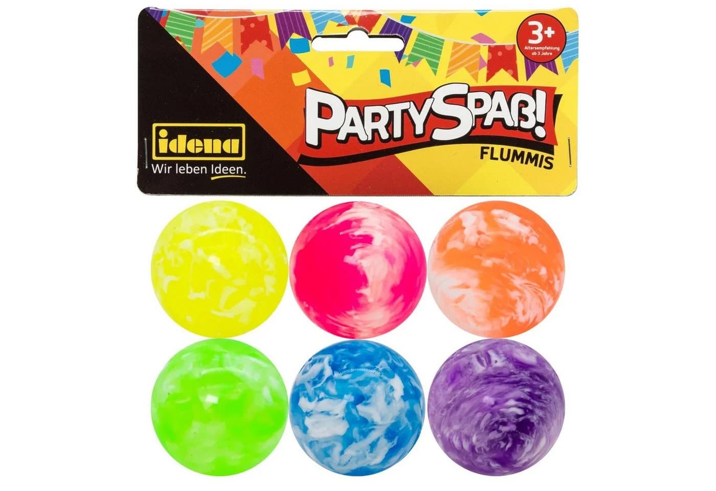 Idena Flummi Partyspaß 6 Stück Bunt Gummi - Bild 4