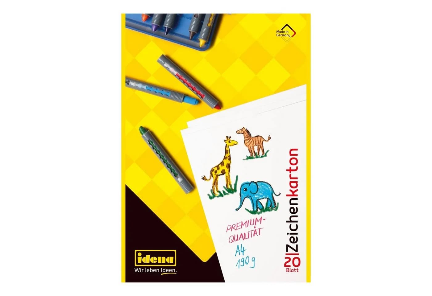 Idena Zeichenkartonblock 10381 Zeichenkarton DIN A4 20 Blatt 190 g/m² - Bild 2