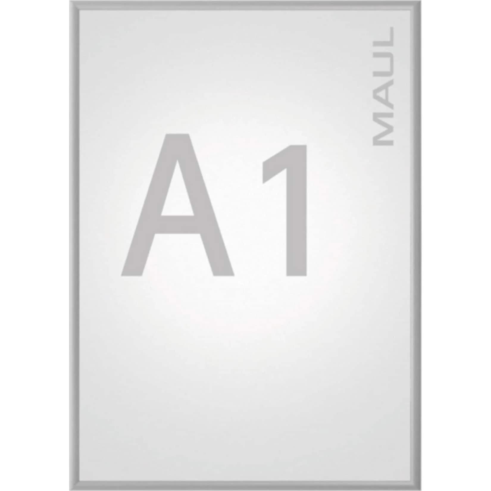 MAUL Klapprahmen MAULstandard A1 - Silber/Schwarz - Klapprahmen für Poster