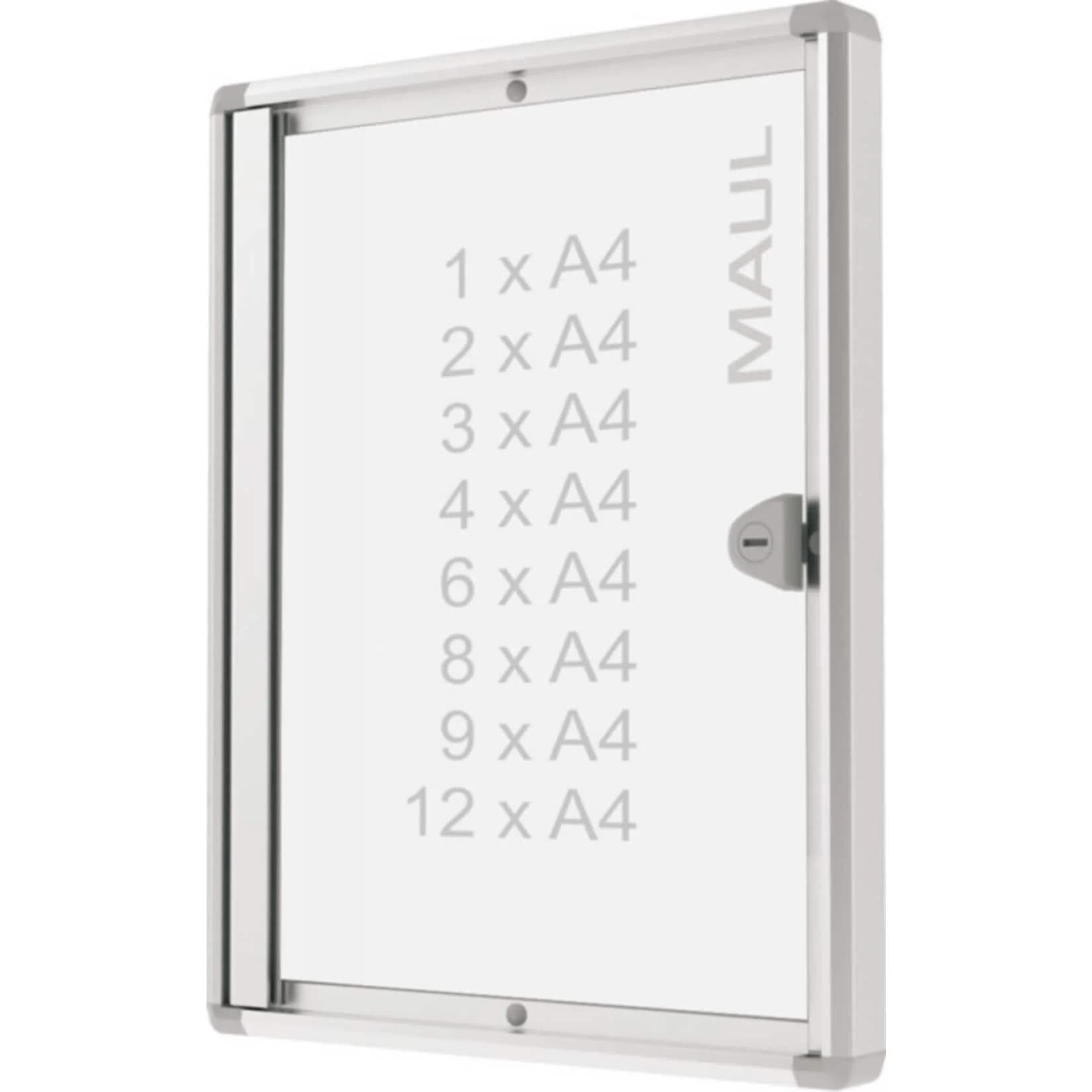 Maul Schaukasten MAULextraslim Silber - 9x A4