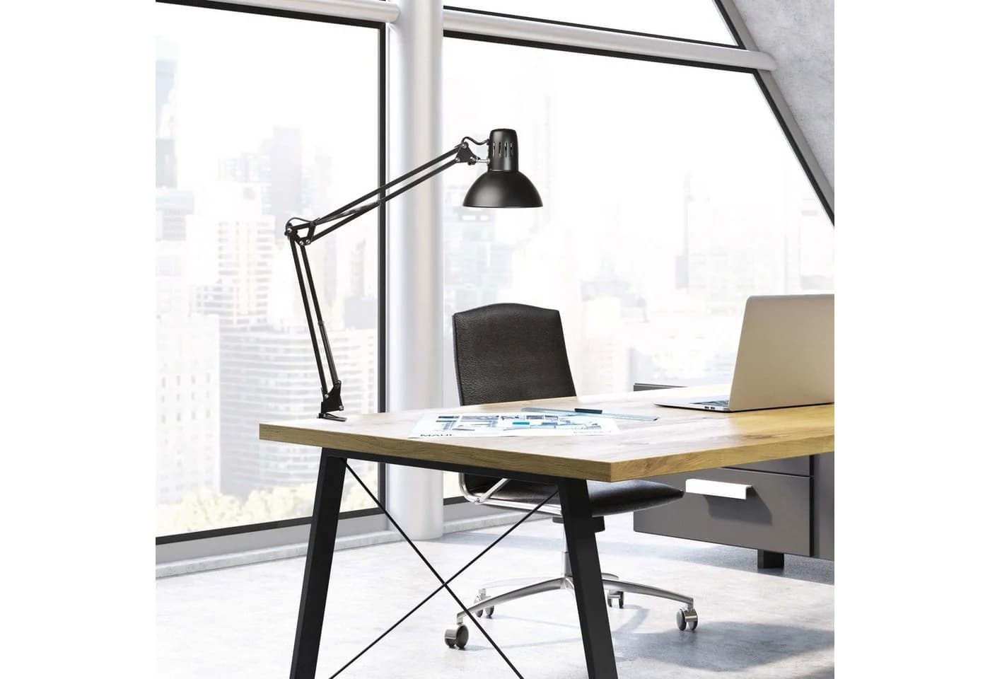 MAULstudy Schreibtischleuchte Schwarz Metall E27-LED - Bild 5