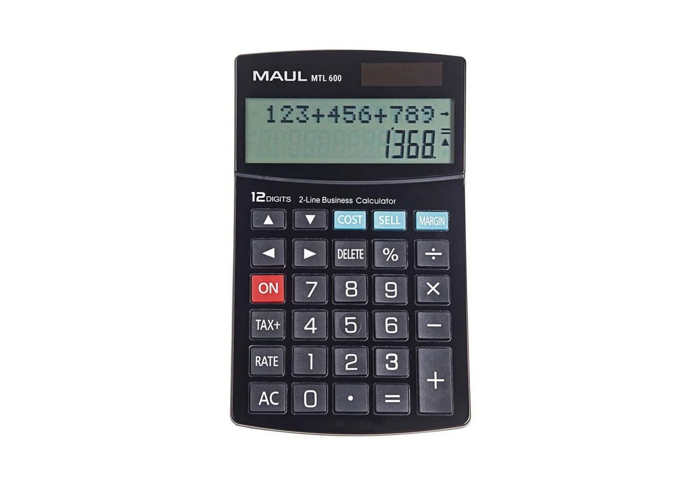 MAUL MTL 600 Taschenrechner Schwarz 12-stellig Solar - Bild 2