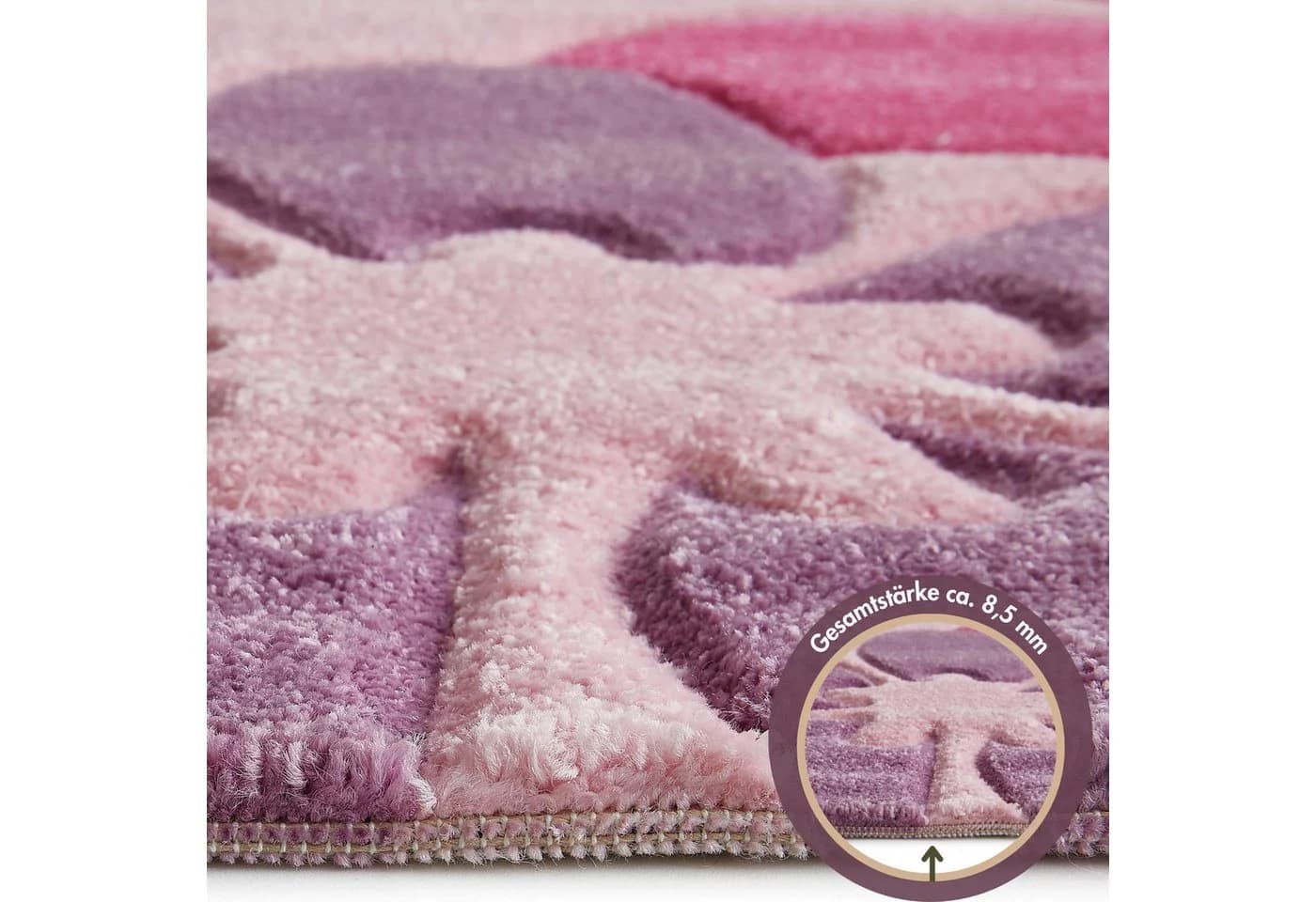 LUXOR living Kinderteppich Flair Pink Blumendesign Kurzflor - Bild 4