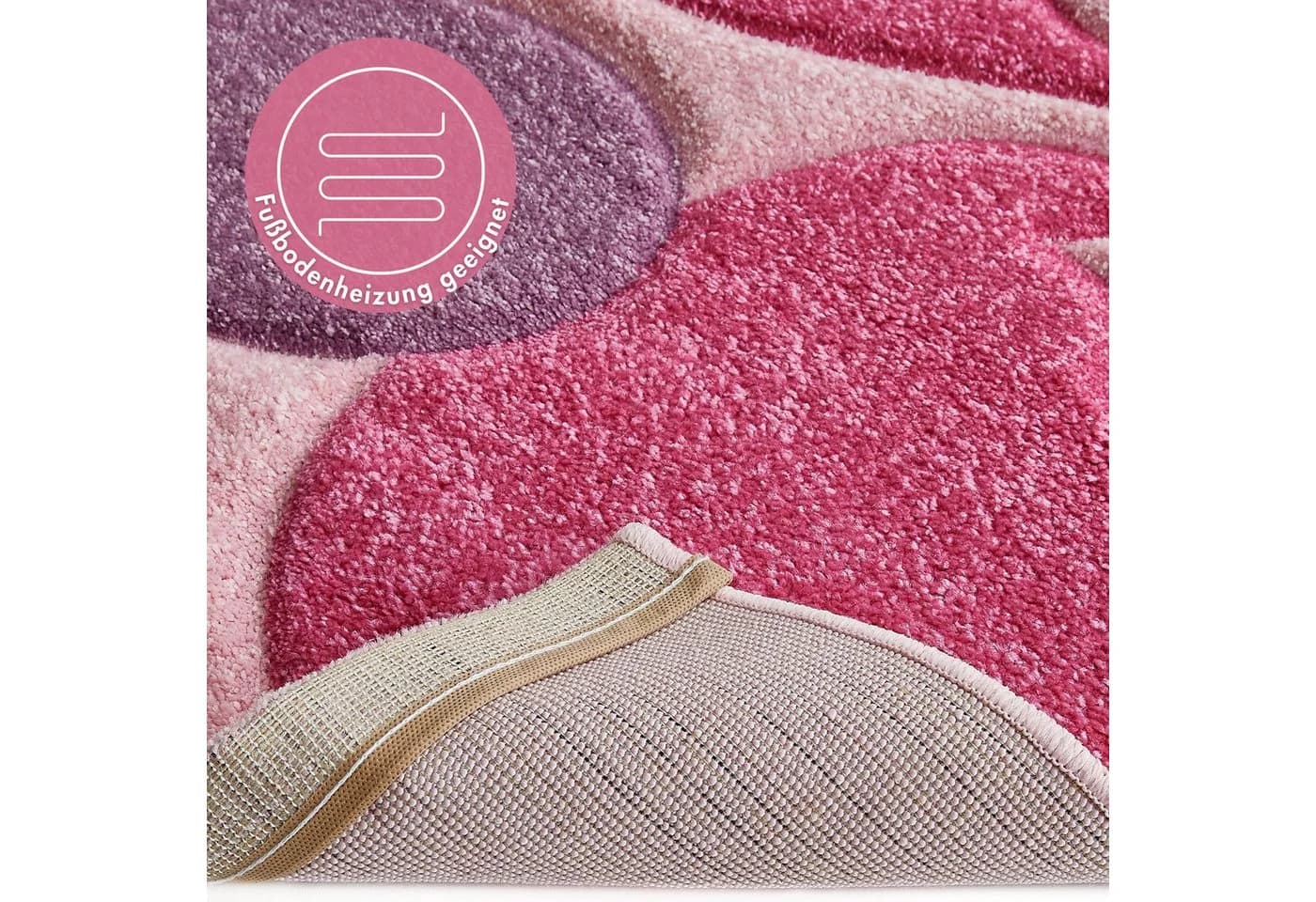 LUXOR living Kinderteppich Flair Pink Blumendesign Kurzflor - Bild 5