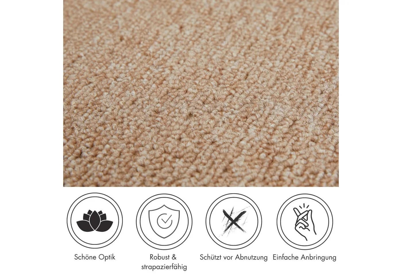 Andiamo Stufenmatte Rambo 15-tlg. Beige Halbrund Selbstklebend - Bild 3