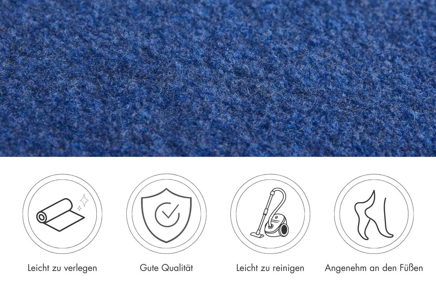 misento Kunstrasen Poolteppich Blau Rund mit Drainage-Noppen - Bild 4