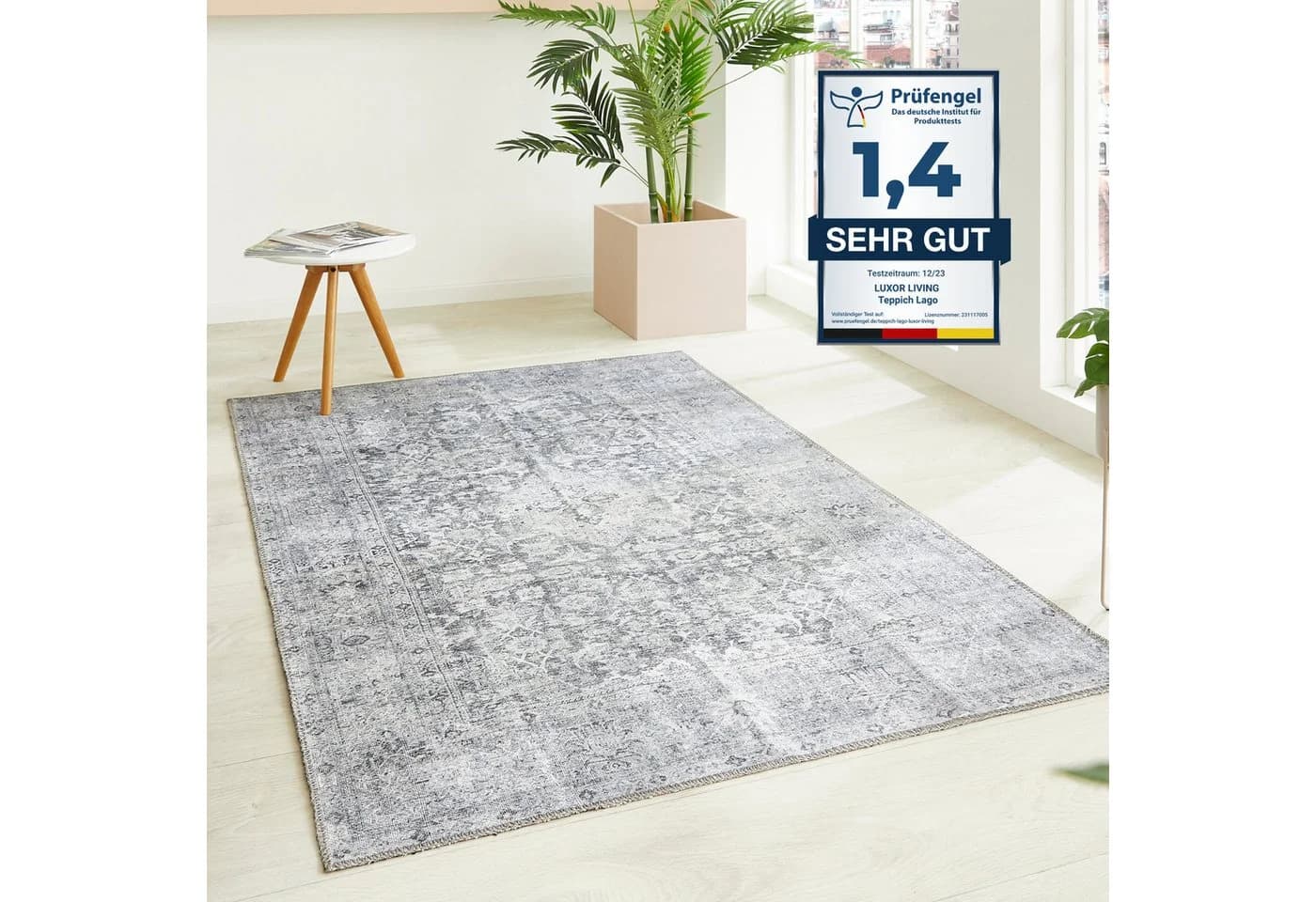 LUXOR living Teppich Lago Grau Polyester Faltbar - Bild 2