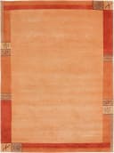 LUXOR LIVING Wollteppich India Handgeknüpft Orange Terra Bild 1