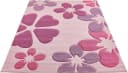 LUXOR LIVING Kinderteppich Flair Rosa Kurzflor Blumendesign Bild 2