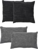 ANDIAMO Cord Kissen Emy 4er Set Schwarz Grau Dekokissen Bild 2