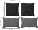 ANDIAMO Cord Kissen Emy 4er Set Schwarz Grau Dekokissen Bild 3