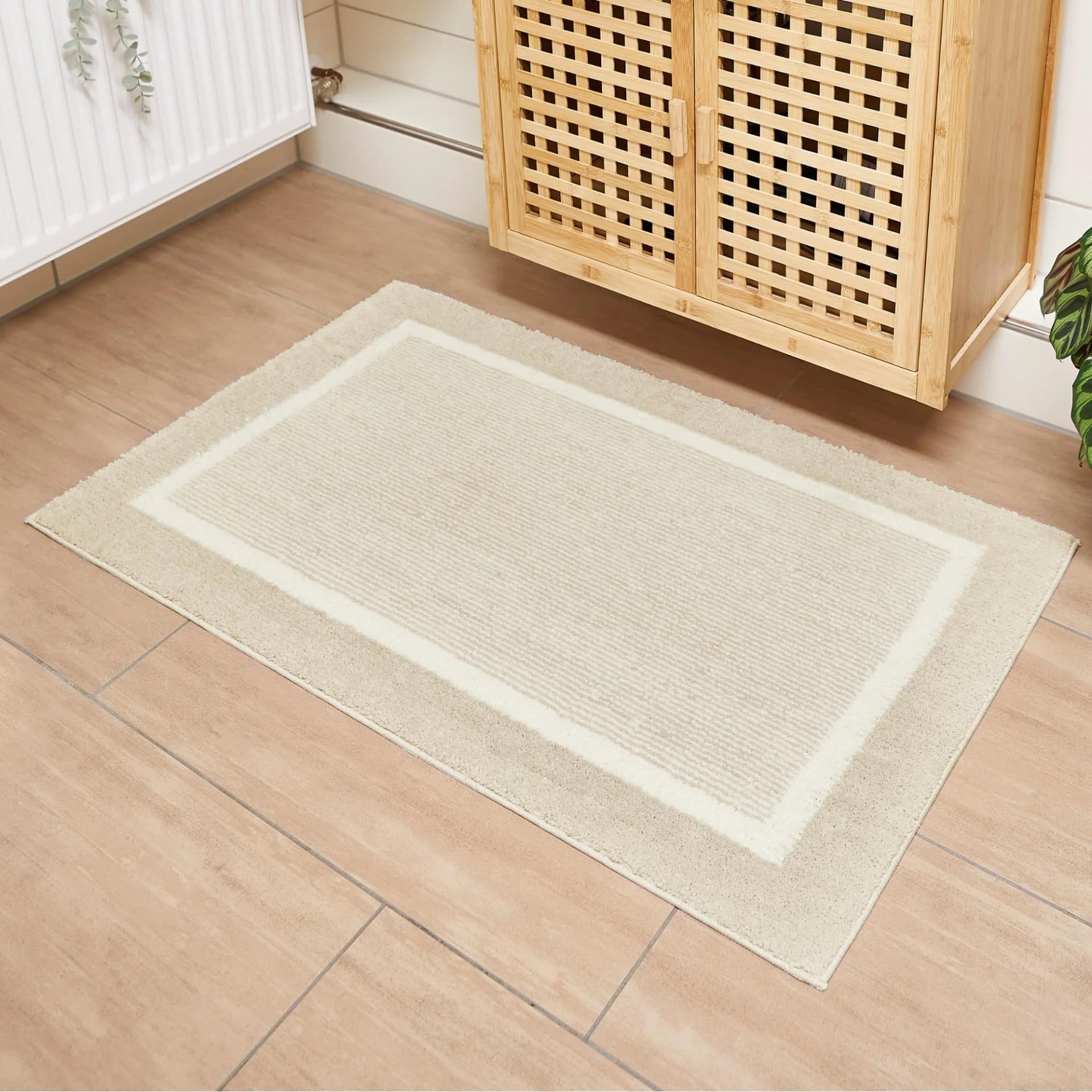 ANDIAMO Badematte Maui Beige Gestreift 15mm Polyester