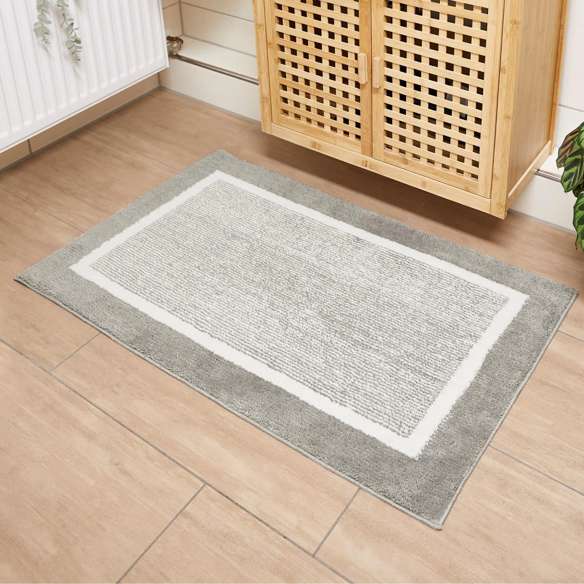 Andiamo Badematte Maui Grau Rutschhemmend Polyester
