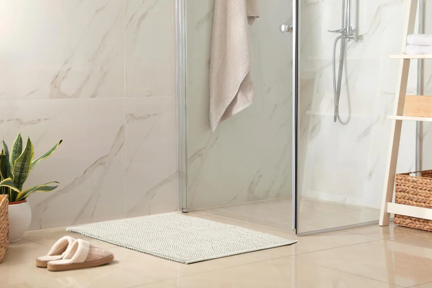 LUXOR living Badematte Atlanta Weiß Baumwolle