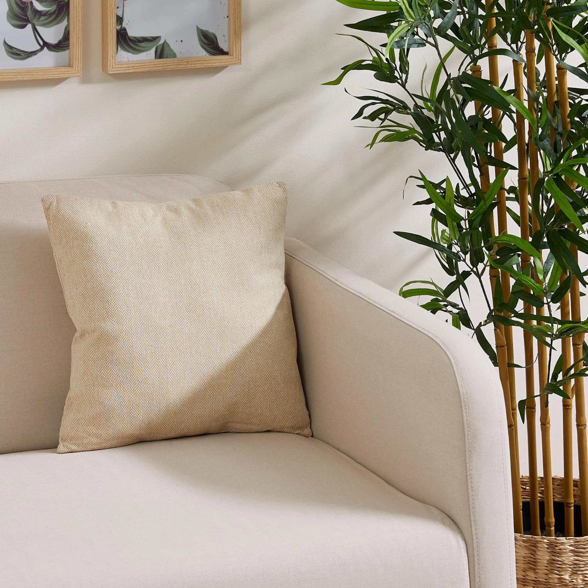 ANDIAMO Dekokissen Jenny Beige Gestreift 40x40 cm