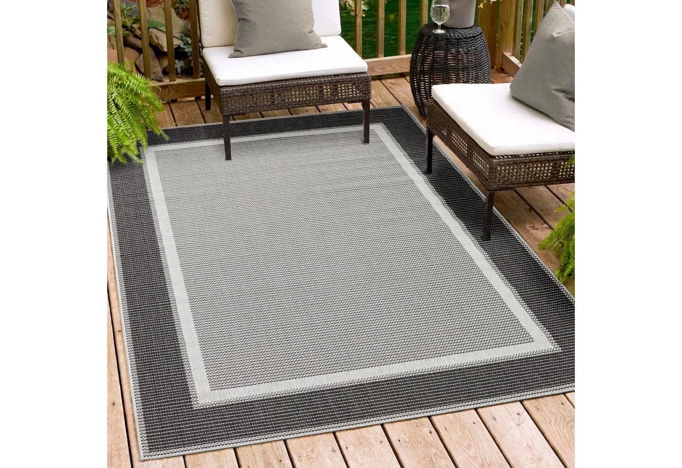 ANDIAMO Teppich ARIZONA 2 Grau In- und Outdoor geeignet