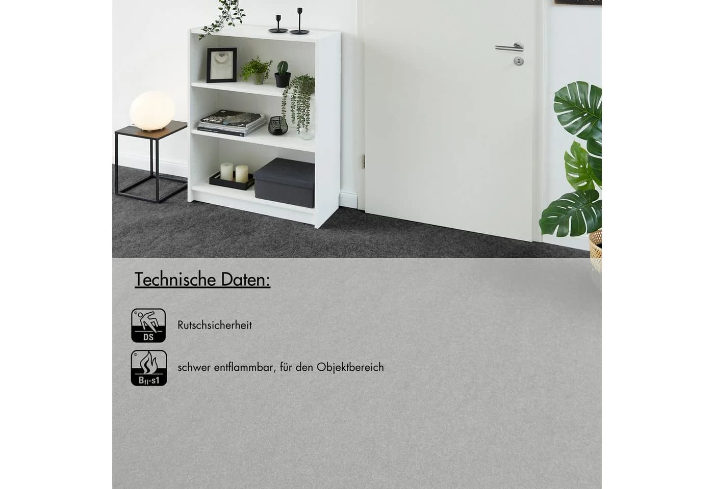 ANDIAMO Teppichboden Milo Anthrazit Nadelfilz 2,5 mm - Bild 5