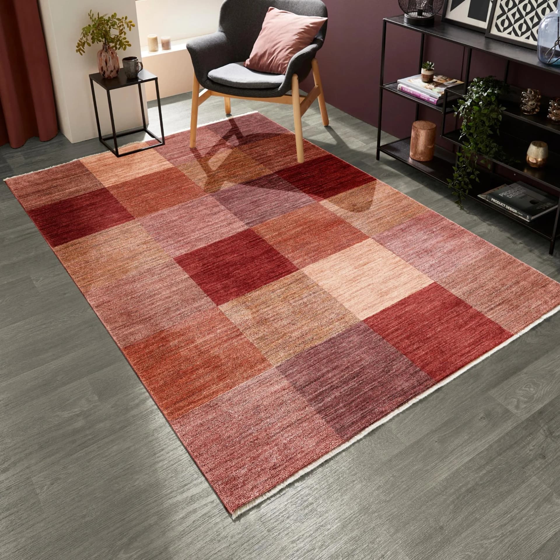 LUXOR living Vintage-Teppich Rocco Rot-Multi Polyester